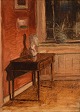L'Art presents: 
Axel Salto 
(1889-1961). 
Oil on board. 
Living room 
interior. Dated 
1908. Rare and 
early work by 
...