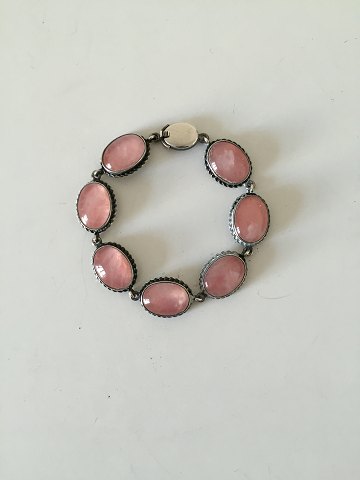 N.E. From Sterling Sølv Armbånd med Rosa Kvarts