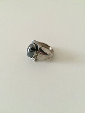 Georg Jensen Sterling Sølv ring med Hæmatit No 84B