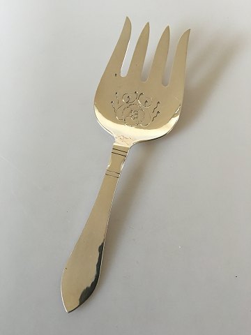 Georg Jensen Sterling Sølv Antik Fiske Serveringsgaffel