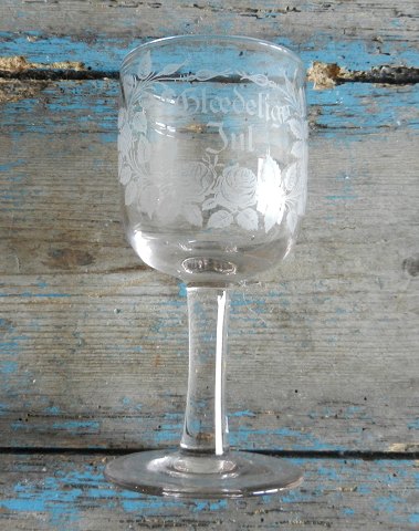 Erindrings glas "Glædelig Jul"Kastrup glasværk