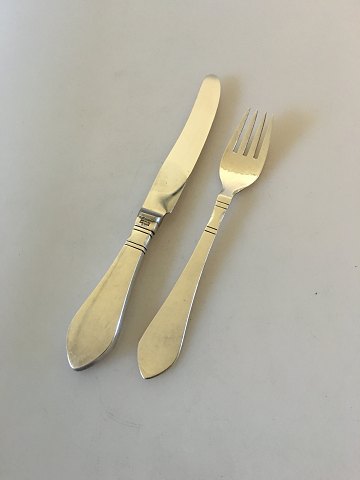 Georg Jensen Sterling Sølv Antik Barnekniv og Gaffel