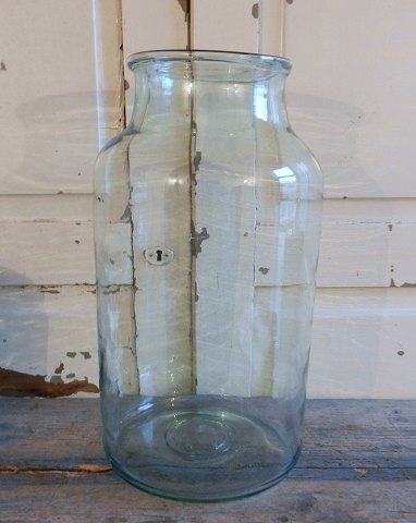 Stort gammelt sylteglas 43cm.