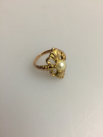 Georg Jensen 14K Guld Ring med Perle No 105