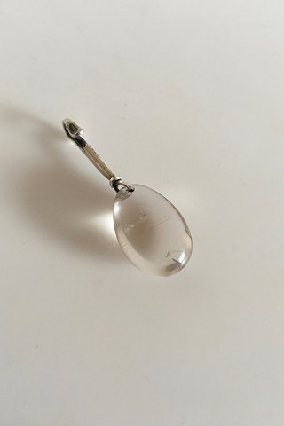 Georg Jensen Sterling Silver Torun Pendant No 130 in Rutil Quartz