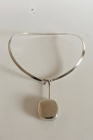 Georg Jensen Sterling Silver Torun Neckring No 168 with Pendant No 306