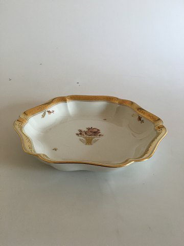 Royal Copenhagen Golden Basket Cake Bowl No 9458