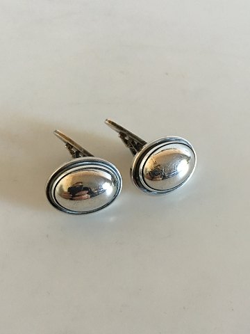 Georg Jensen Sterling Sølv Manchetknapper No 44A med Sølvsten