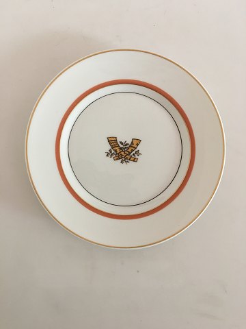 Royal Copenhagen Golden Horns with Orange Band Lunch Plate No 883/9589