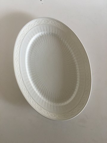 Royal Copenhagen White Fan Oval Serving Platter 38 cm.