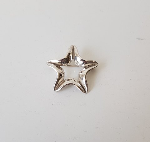 Vintage stjerne broche i sterling sølv