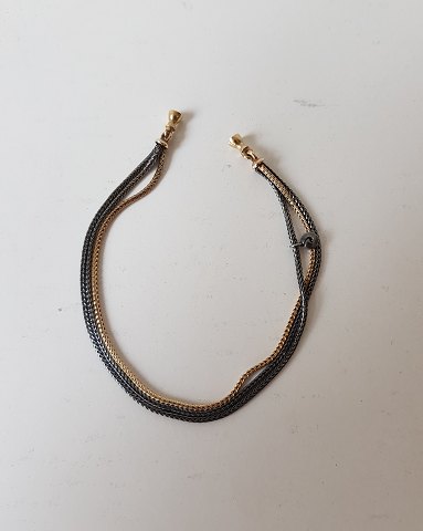 Ole Lynggaard bracelet in 14ct gold and oxidised sterling silver