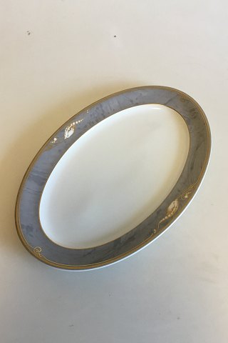 Royal Copenhagen Grey Magnolia Oval Dish No 375