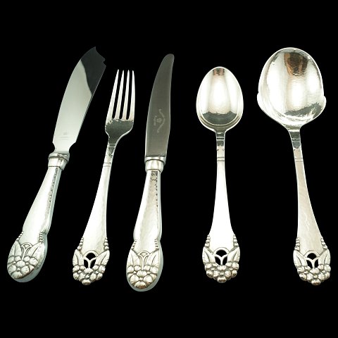Frigga silver cutlery; A complete set for 8 persons, 42 pieces