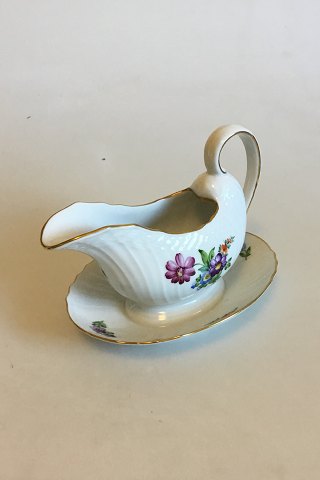 Royal Copenhagen Light Saxon Flower Gravy Boat No 1649