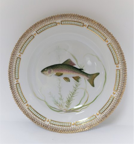 Royal Copenhagen. Fauna Danica. Fish Plate. Dinner plate. Model # 19 - 3549. 
Diameter 25 cm. (1 quality). Salmo irideus