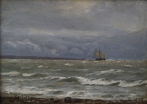 Carl Locher; An oil painting, Havre, 1876