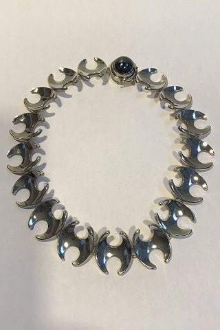 Georg Jensen Sterling Silver Necklace No 130B Hematite