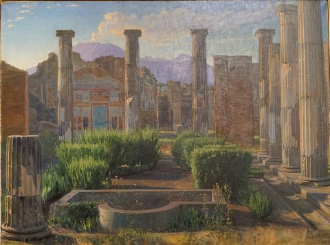 Peter Olsen-Ventegodt; An oil painting, Pompei, Italy, 1921