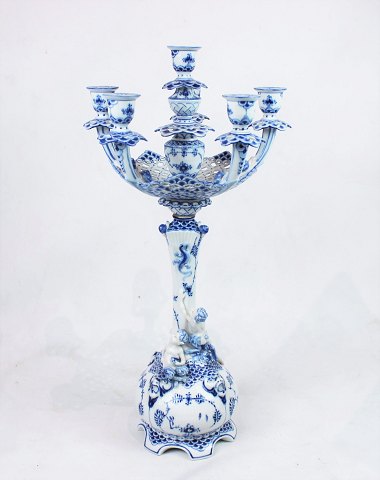 Blue fluted lace five armed candelabrum by Royal Copenhagen.
5000m2 showroom.
