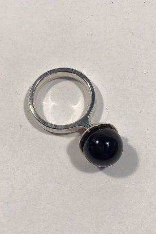 Georg Jensen Sterling Sølv Ring No 473A SPHERE Onyx