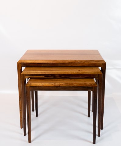 Indskudsbord i 
palisander designet af Johannes Andersen og fremstillet af Silkeborg 
Møbelfabrik i 1960erne.
5000m2 udstilling.