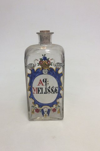 Holmegaard Pharmacy Jar with the text "AP MELISSAE" from 1986