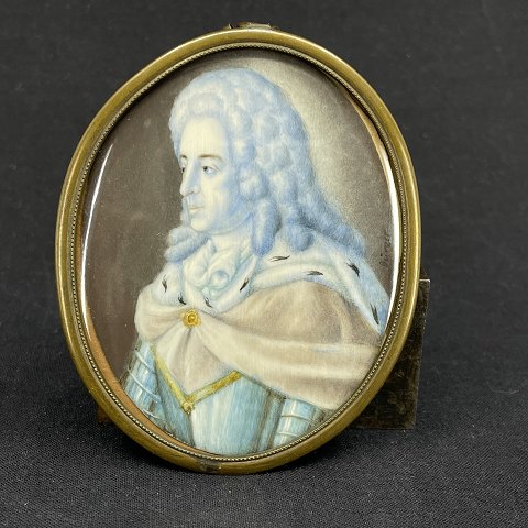 Large miniature portrait of Frederik the 4th of 
Holsten-Gottorp