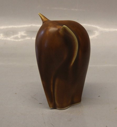 Elephant Palshus brown harefur glaze 12.5 cm Keld Jordan