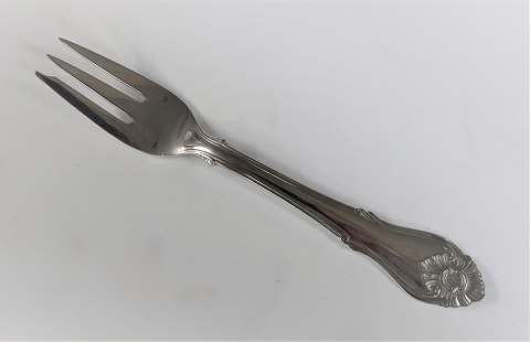 Rokoko. Sølvbestik (830). Kagegaffel. Længde 14,8 cm.