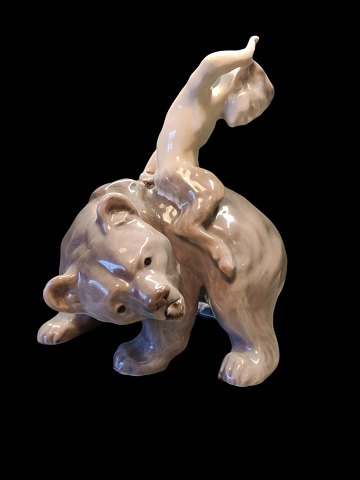 Royal Copenhagen Figurine Pan/Faun on Bear No 976