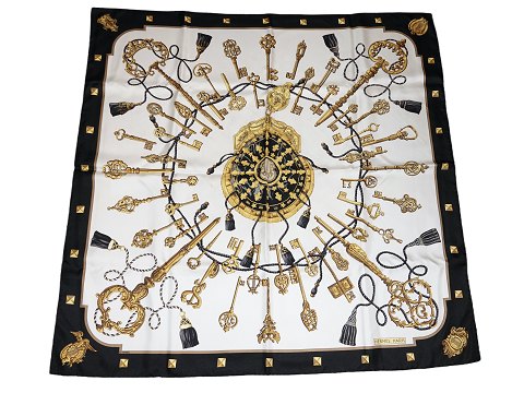 Hermes silk scarf - Black and gold