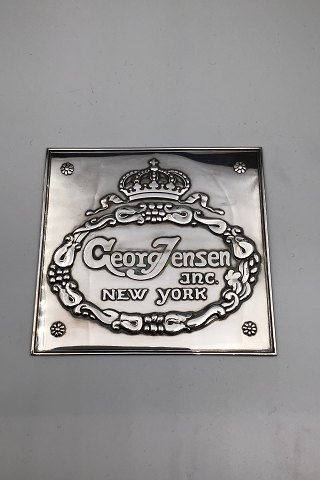 Georg Jensen Inc. New York Forsølvet Forhandler Plaquette