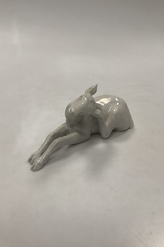 Lyngby Porcelain Figurine of Deer fawn in white