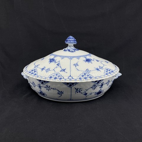 Blue Fluted Full Lace lidded dish