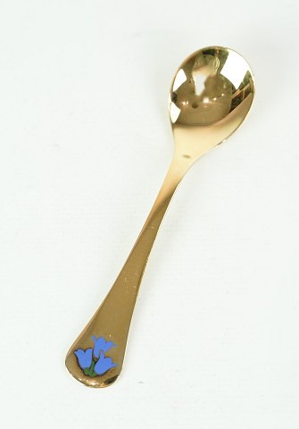 Georg Jensen anniversary spoon, motif of Bluebell, gilded sterling silver, 1990
Great condition
