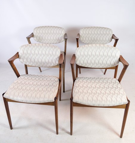 Set of four dining chairs, model 42, Kai Kristiansen, Schou Andersen, 1960
Great condition
