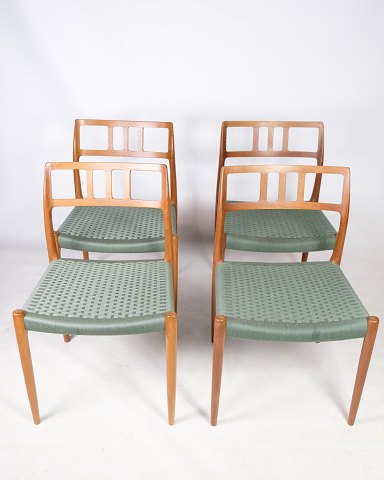 Set of four dining chairs, Model 79, Niels O. Møller, J.L. Møller Furniture 
Factory, 1960
Great condition
