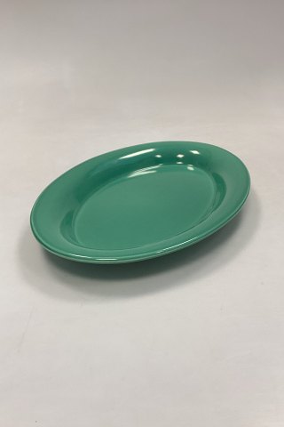 Royal Copenhagen Ursula oval Tallerken i Mørkegrøn No. 621