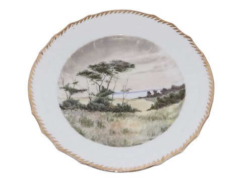 Royal Copenhagen White Curved with gold edge
Luncheon plate with landscape from 1860-1893