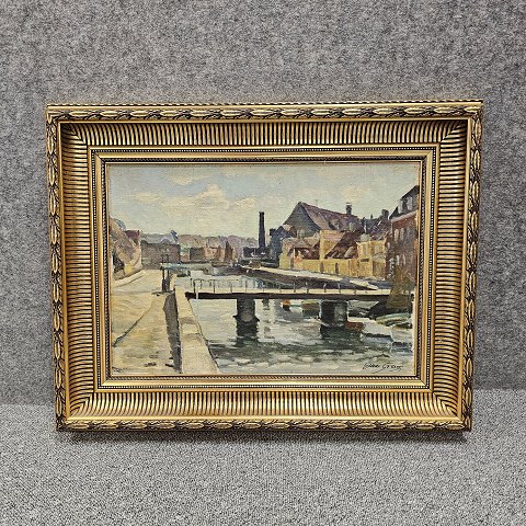 Einer Gross
Maleri af by med bro