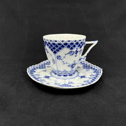 Blue Fluted Full Lace coffee cup, 1/1035.
