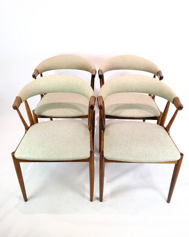 Set Of 4 Dining Chairs - Rosewood - Upholstered In Hallingdal Fabric - Johannes 
Andersen - 1960s
Great condition
