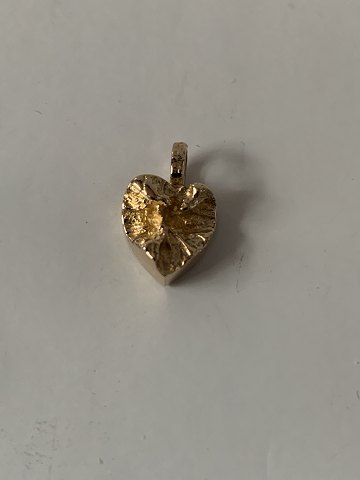 Gold heart pendant in 14 carat gold, Stamp 585 LAPPONIA