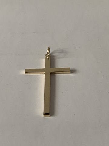 Gold cross in 14 carat gold,
Height with the ax 4,8 cm.
Width 2,6 cm.