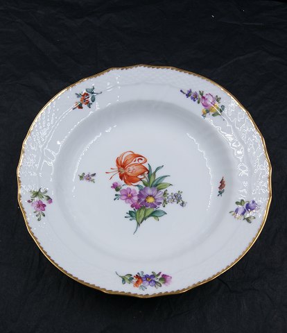 Full Saxon Flower Royal Copenhagen Danish porcelain, porridge plates 20cm 