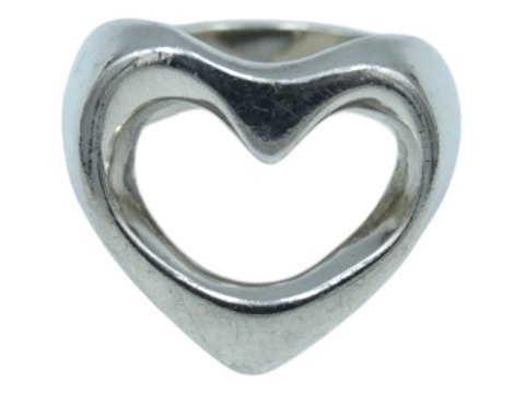 Georg Jensen sølv
Ring med hjerte - Str. 52