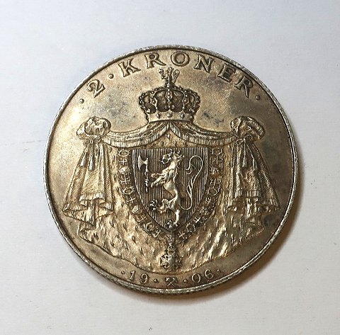 Norge. Sølv 2 krone 1906. Norges uafhængighed