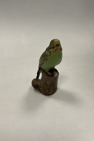 Royal Copenhagen / Aluminia Keramisk Figur af Undulat No. 478/3188 Grøn