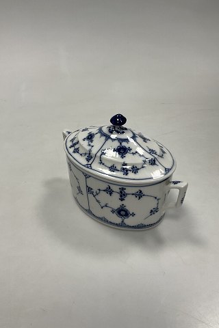 Royal Copenhagen Musselmalet Riflet Sukkerskål med låg No. 434